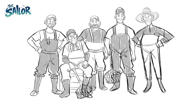 Character design lineup by Ahmad