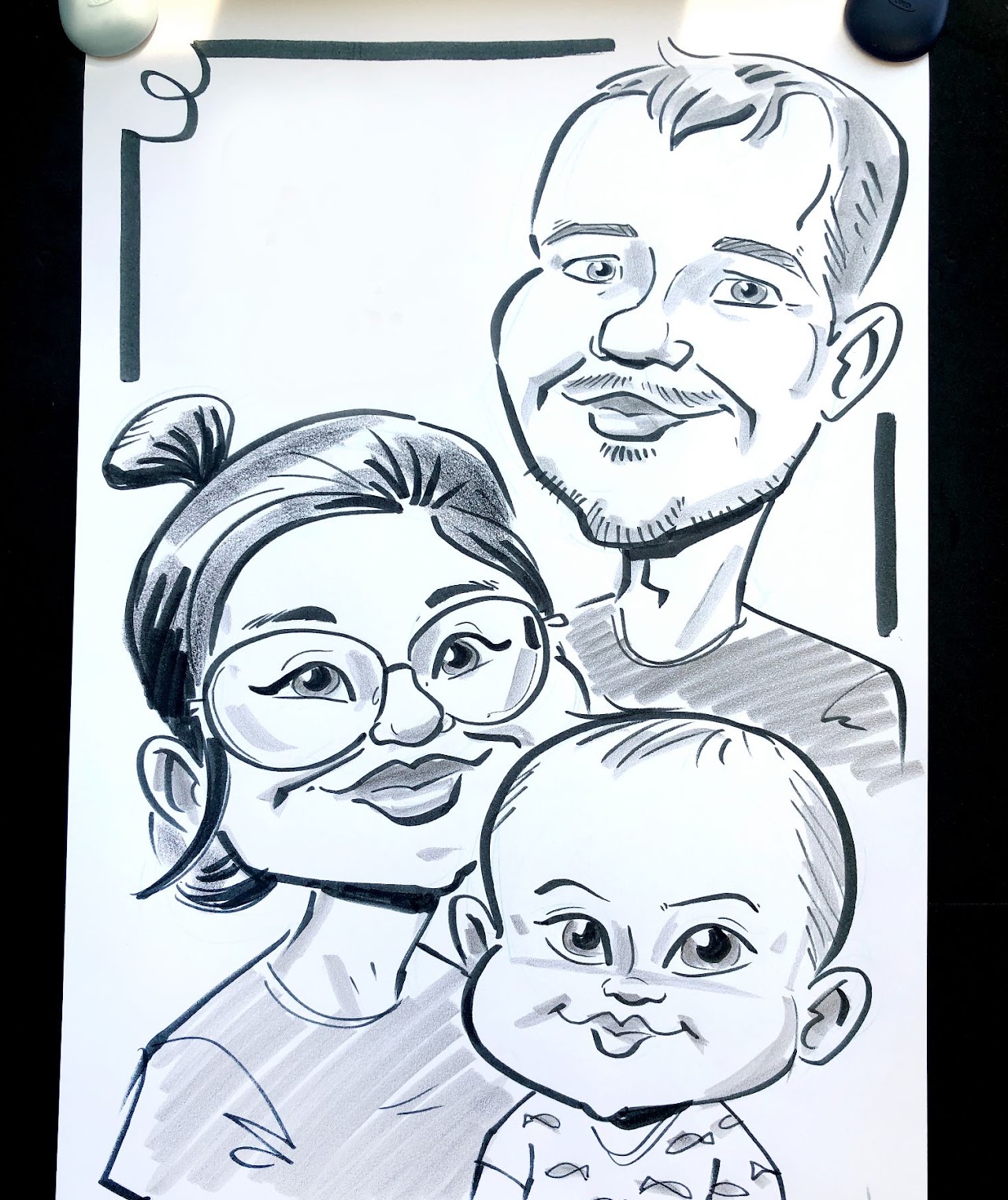 Live caricature drawn by Jon